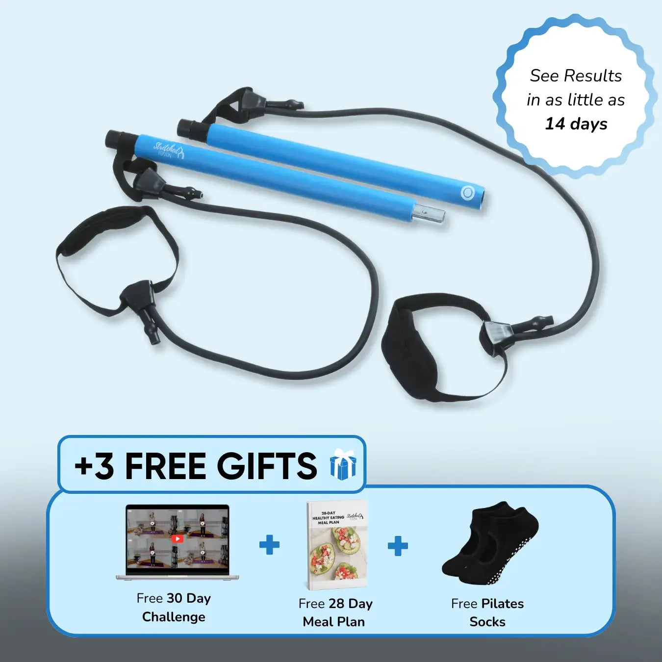 Pilates Bar Sculpting Elastic Lightweight Easy Installation
