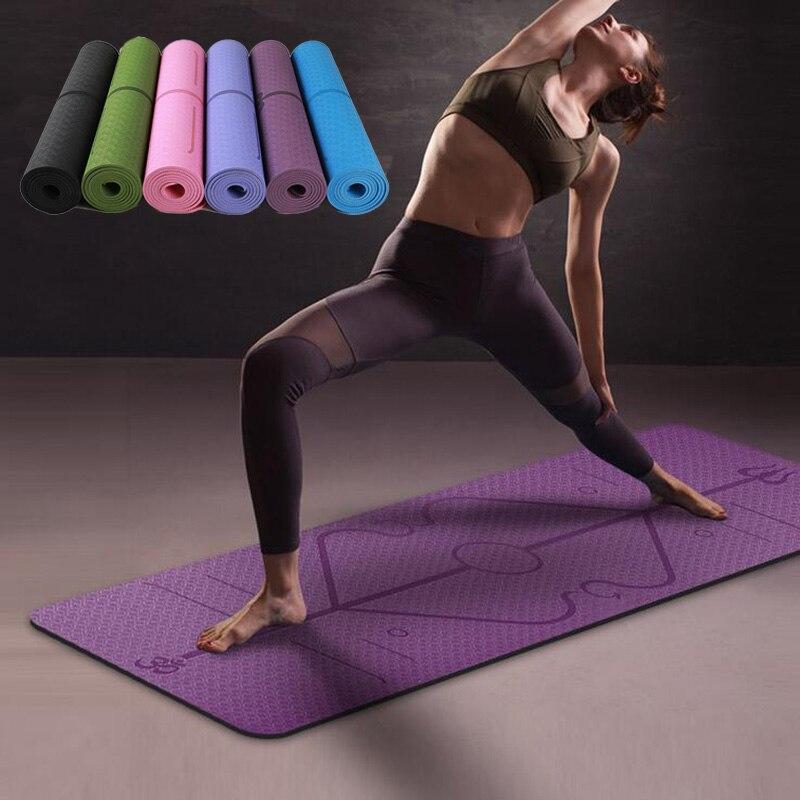 Alignment Yoga Mat | Position Line Yoga Mat | Stretched Fusion