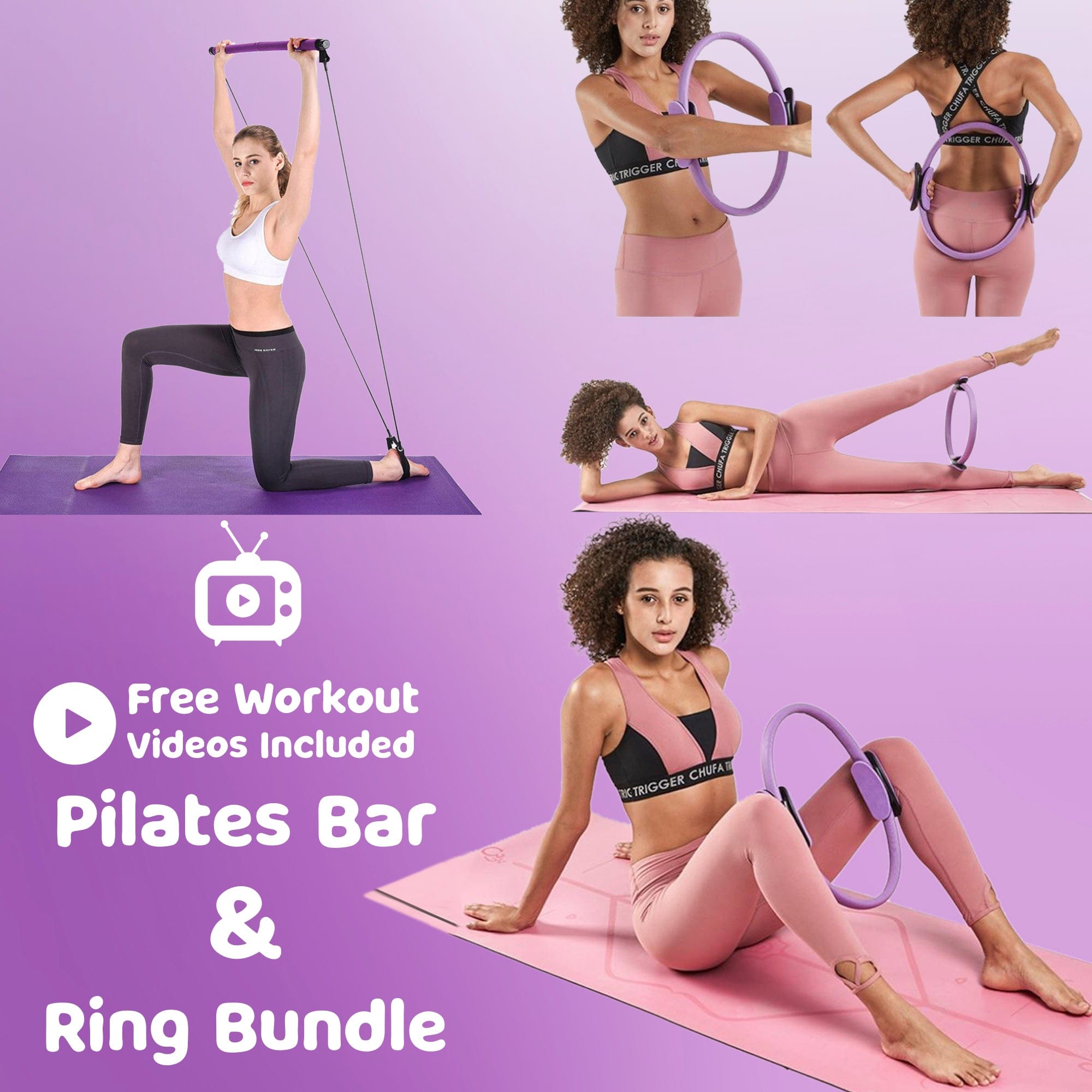 Pilates Bar & Ring Bundle - Stretched Fusion