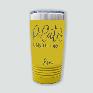 Pilates Is My Therapy - Personalized Tumbler