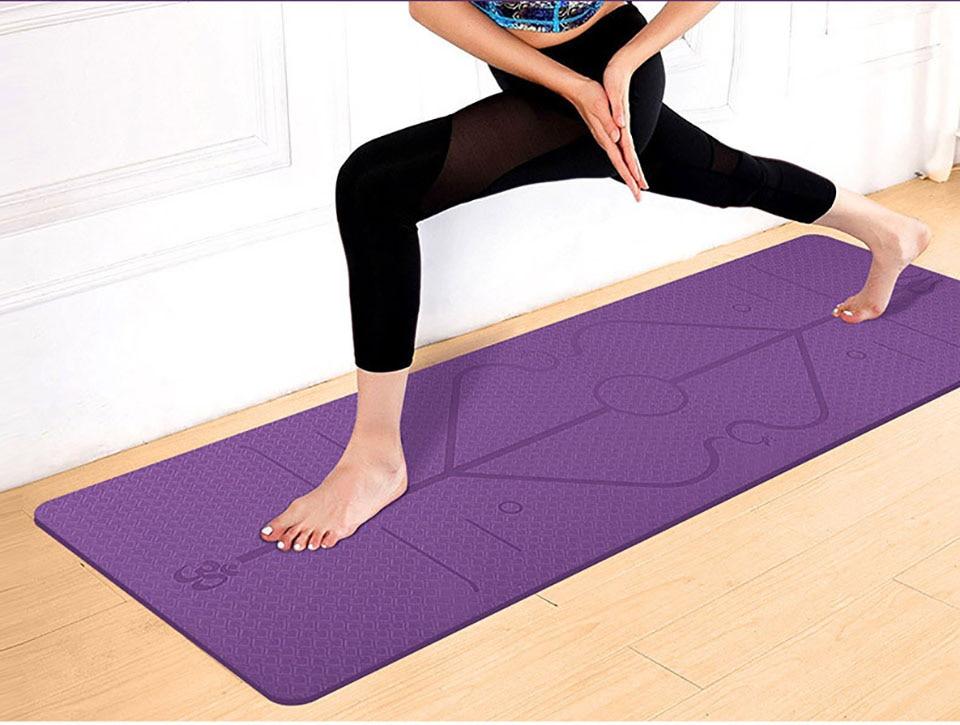 Alignment Yoga Mat | Position Line Yoga Mat | Stretched Fusion