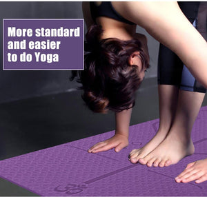Alignment Yoga Mat | Position Line Yoga Mat | Stretched Fusion