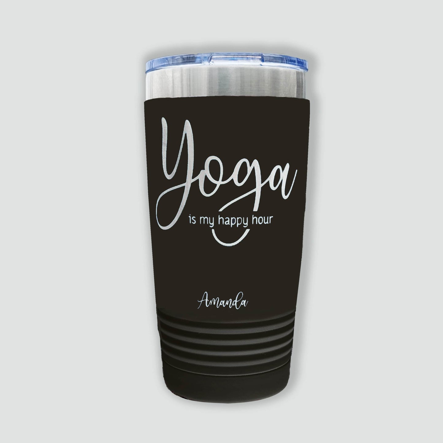 Yoga Is My Happy Hour - Personalized Tumbler