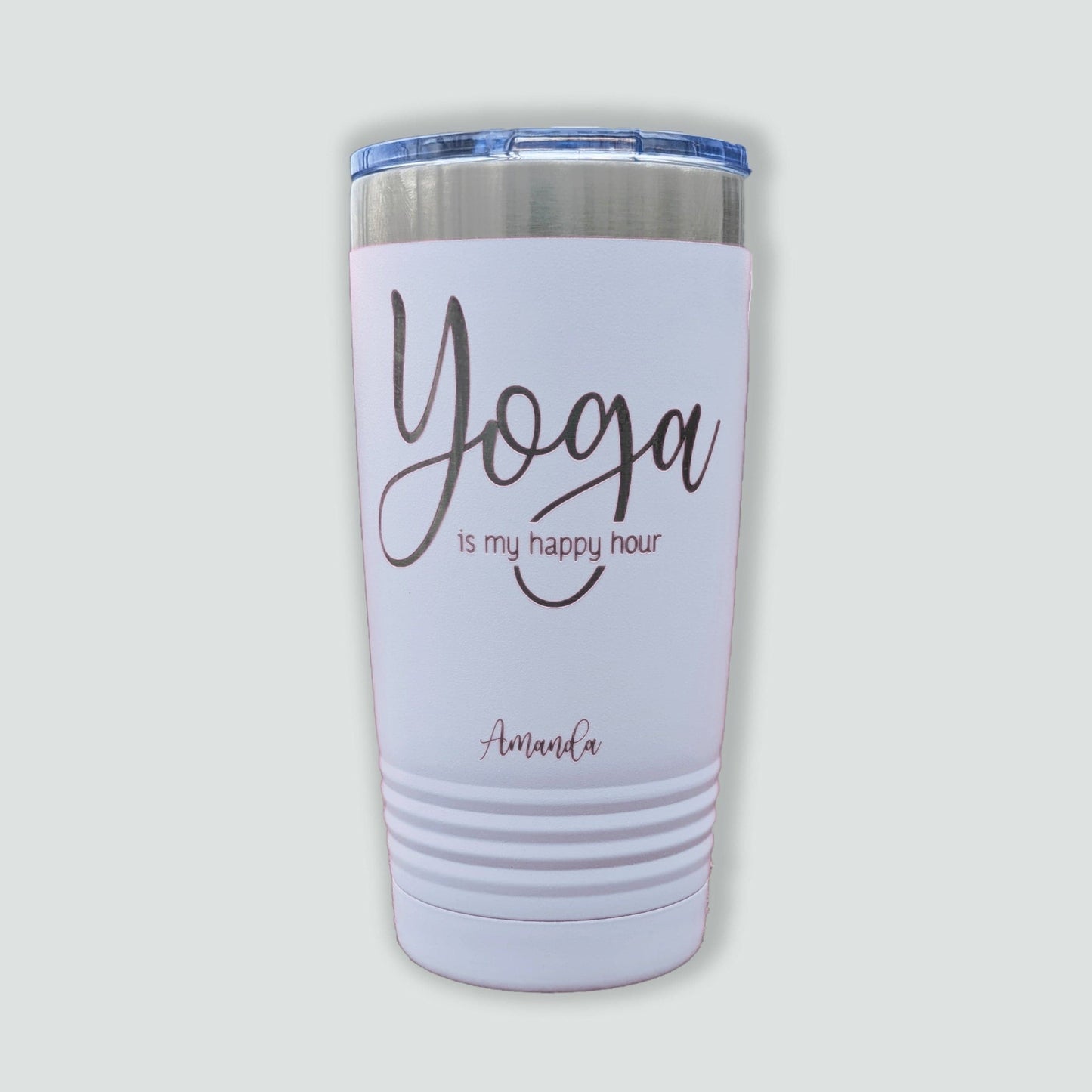 Yoga Is My Happy Hour - Personalized Tumbler